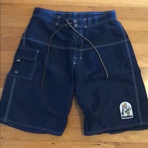 Dark blue board shorts